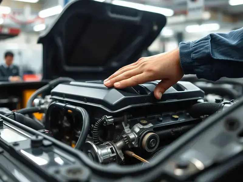 エンジン修理作業